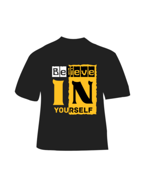 Black T-Shirt with Typography